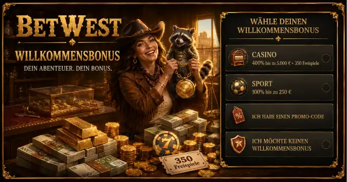 BetWest Casino Kontoverwaltung banner